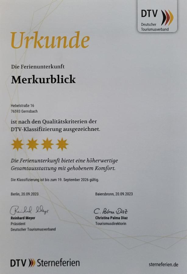 Ferienwohnung Merkurblick ゲルンスバッハ エクステリア 写真